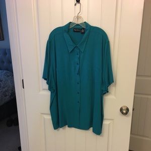 Teal dress blouse
